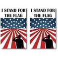 thumbnail image 1 of Magnet Me Up I Stand for The Flag American Vinyl Magnet, 3x5 in, Red, White, Blue, Black, 2 Pk, 1 of 3