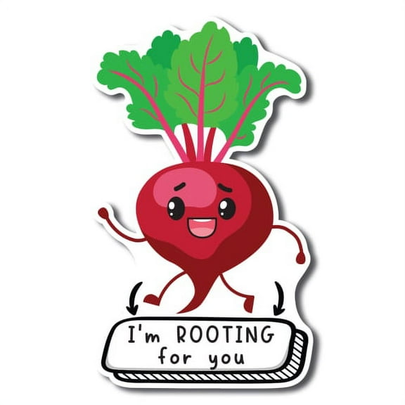 Magnet Me Up I'm Rooting For You Cute Funny Plant Succulent Magnet Decal, 5 inches, Heavy Duty Automotive Magnet For Car Truck SUV Or Any Other Magnetic Surface