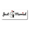 thumbnail image 1 of Magnet Me Up Just Married Vinyl Automotive Magnet Decal, 3x8 Inches, 1 of 7