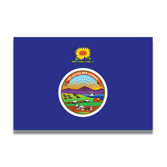 Magnet Me Up Kansas US State Flag Vinyl Automotive Magnet Decal, 4x6 Inches