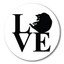 Magnet Me Up LOVE Magnet Decal, 5 Inch Round, Vinyl Automotive Magnet