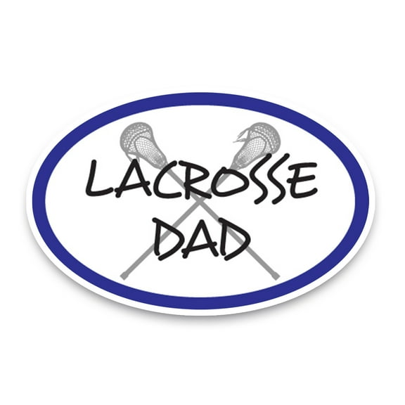 Magnet Me Up Lacrosse Dad Sports Oval Magnet Decal, 4x6 In, Vinyl Automotive Magnet