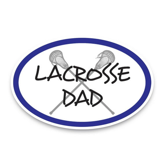 Magnet Me Up Lacrosse Dad Sports Oval Magnet Decal, 4x6 In, Vinyl Automotive Magnet