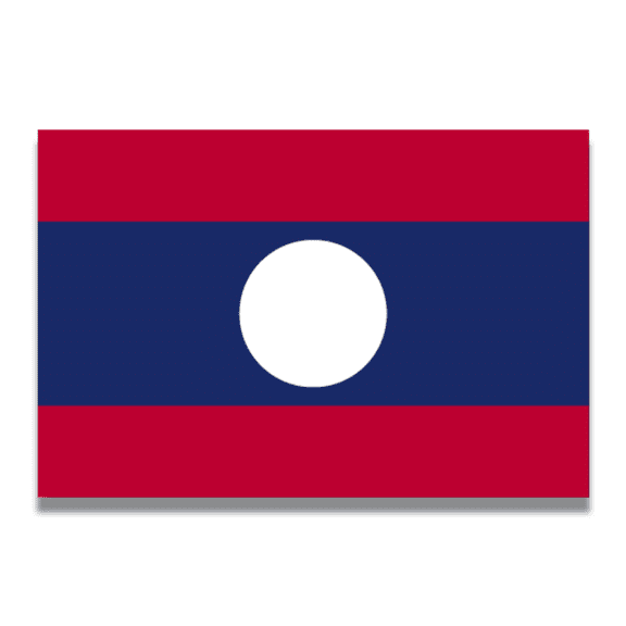 Magnet Me Up Laos Flag Vinyl Automotive Magnet Decal, 4x6 Inches