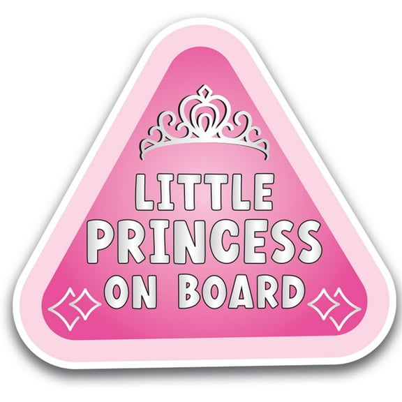 Magnet Me Up Little Princess Baby On Board Car Magnet Decal 5 Inch, Pink