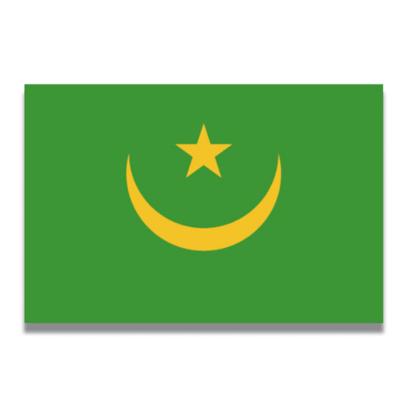 Magnet Me Up Mauritania Flag Vinyl Automotive Magnet Decal, 4x6 Inches