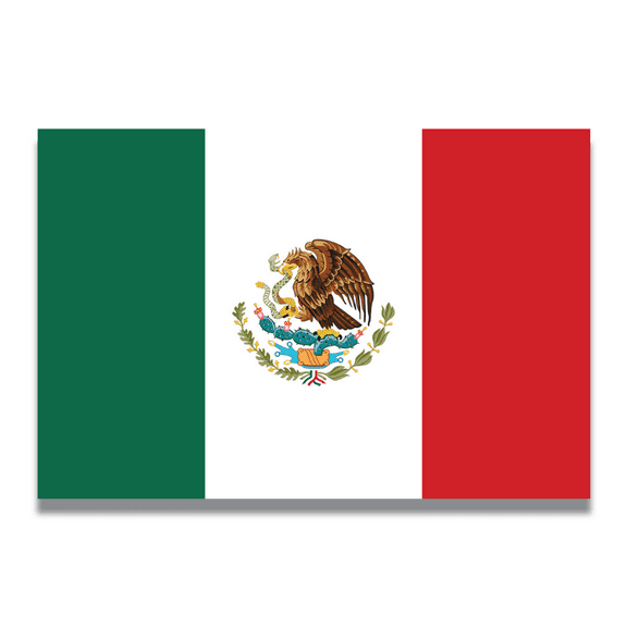 Magnet Me Up Mexican Mexico Flag Vinyl Automotive Magnet Decal, 4x6 Inches