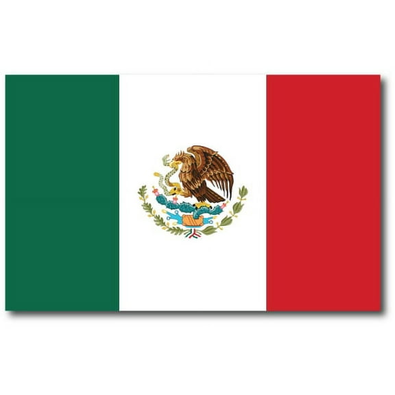 Magnet Me Up Mexican Mexico Flag Vinyl Automotive Magnet Decal, 5x8 Inches
