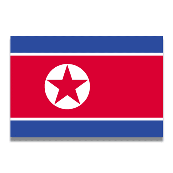 Magnet Me Up North Korean Flag Vinyl Automotive Magnet Decal, 4x6 Inches