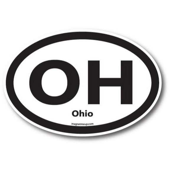 Magnet Me Up OH Ohio US State Oval Magnet Decal, 4x6 In, Vinyl Automotive Magnet