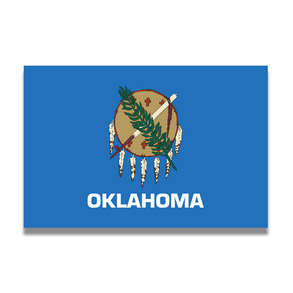 Magnet Me Up Oklahoma US State Flag Vinyl Automotive Magnet Decal, 4x6 Inches