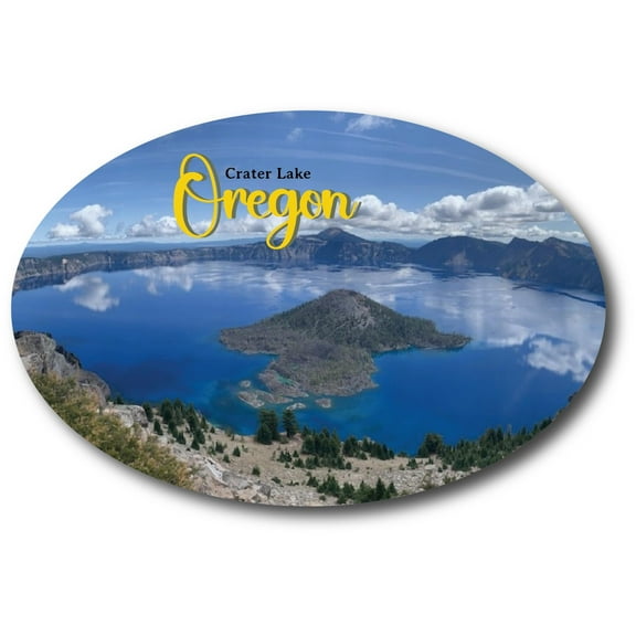 Magnet Me Up Oregon Crater Lake Cascade Mountain State Oval Magnet Decal, 4x6 inch, Automotive Magnet for Car, Great Souvenir Gift