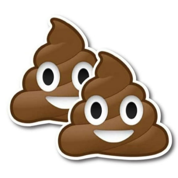 Magnet Me Up Poop Emoticon Magnet Decal, 5 Inch, 2 Pack, Cute Self-Expression Decorative Magnet
