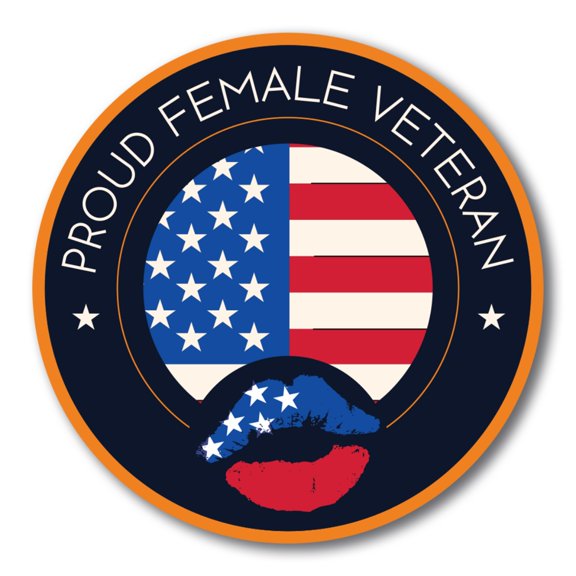Magnet Me Up Proud Female Veteran Military Magnet Decal With Lips, 5 Inches