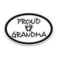 thumbnail image 1 of Magnet Me Up Proud Grandma Black and White Oval Magnet Decal, 4x6 In, Vinyl Automotive Magnet, 1 of 7