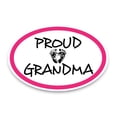 thumbnail image 1 of Magnet Me Up Proud Grandma Pink and White Oval Magnet Decal, 4x6 In, Vinyl Automotive Magnet, 1 of 7
