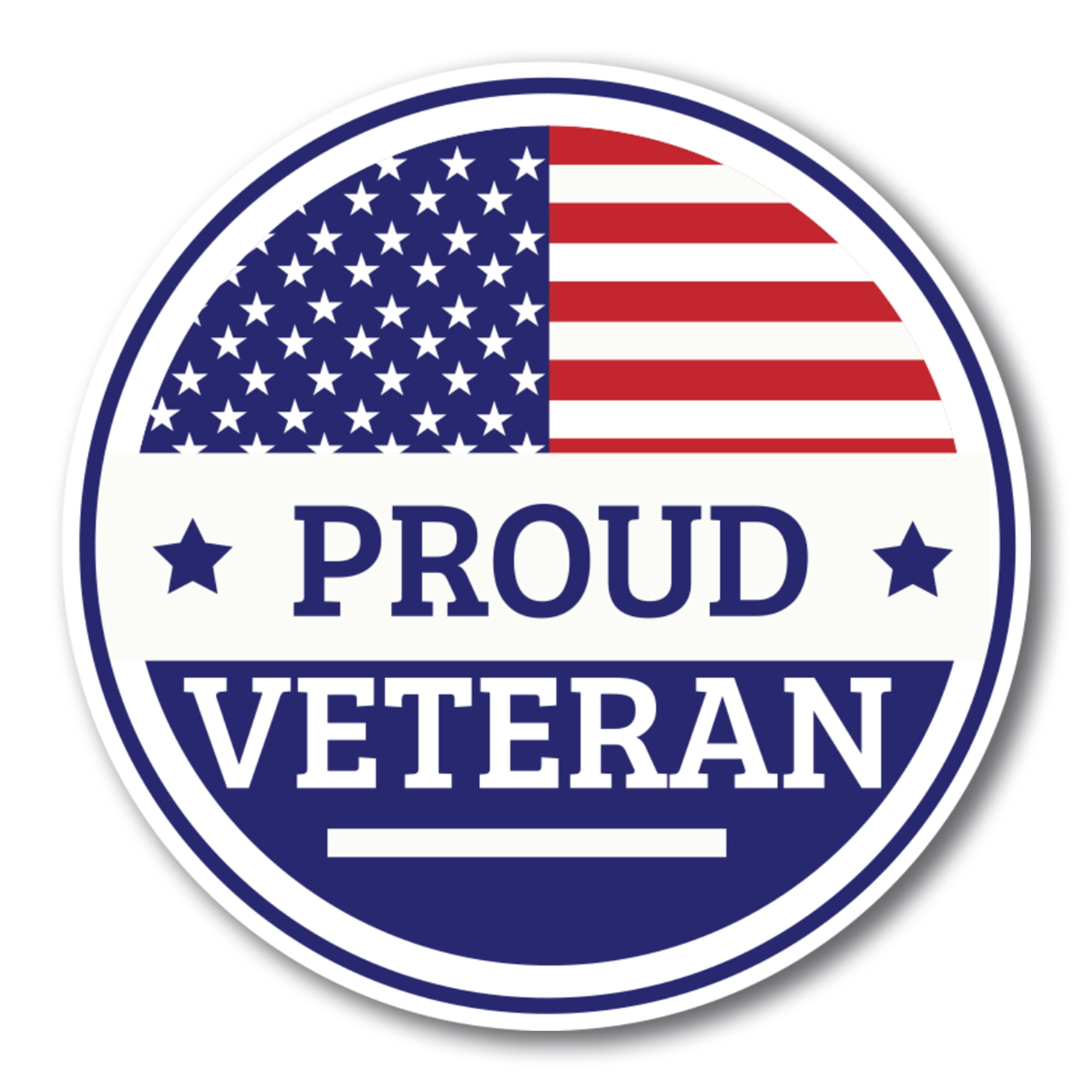Wounded Veteran Sticker Magnet Me Up Proud Veteran Patriotic Red White and Blue Military Magnet ...