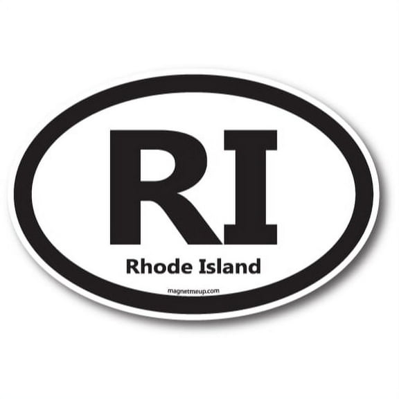 Magnet Me Up RI Rhode Island US State Oval Magnet Decal, 4x6 In, Vinyl Automotive Magnet