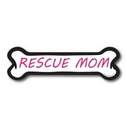 Magnet Me Up Rescue Mom Pink Dog Bone Magnet Decal, 2x7 In, Vinyl Automotive Magnet