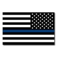 thumbnail image 1 of Magnet Me Up Reverse Thin Blue Line American Flag Vinyl Magnet Decal, 5x8 Inches, 1 of 7