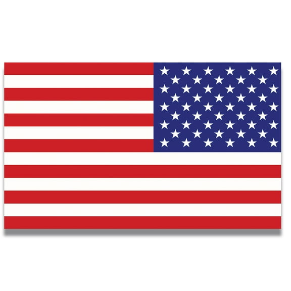 Magnet Me Up Reversed American Flag Vinyl Automotive Magnet, 7x12 In, Red, White, and Blue