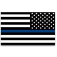 thumbnail image 1 of Magnet Me Up Reversed Thin Blue Line American Flag Vinyl Automotive Magnet, 7x12 inches, 1 of 8