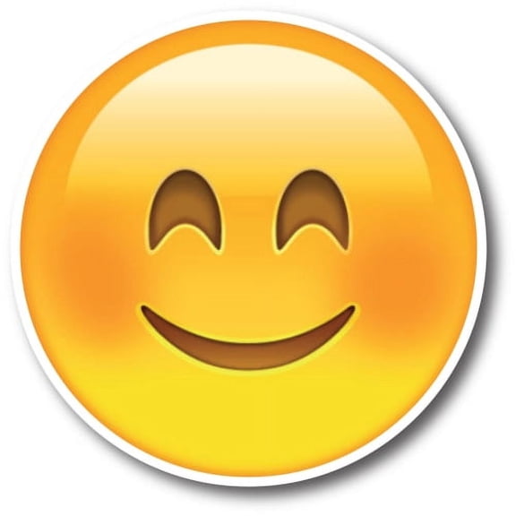 Magnet Me Up Smiley Face Emoticon Magnet Decal, 5 Inch Round, Cute Self-Expression Decorative Magnet