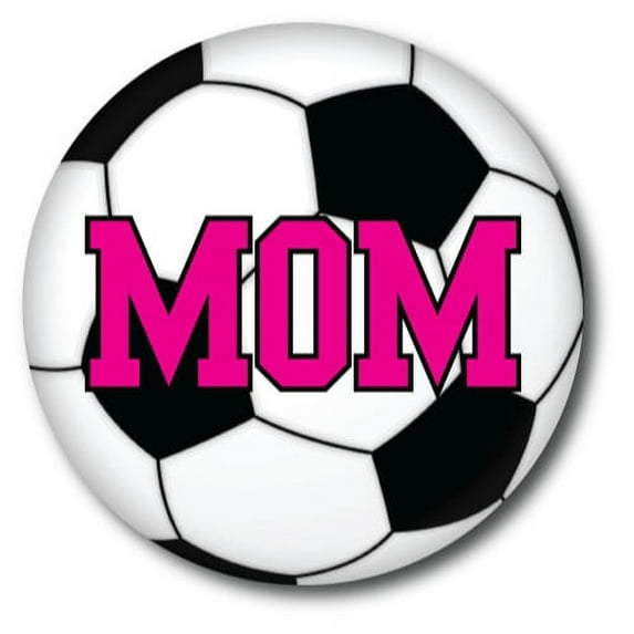 Magnet Me Up Soccer Mom Magnet Decal, 5 Inch Round, Vinyl Automotive Magnet