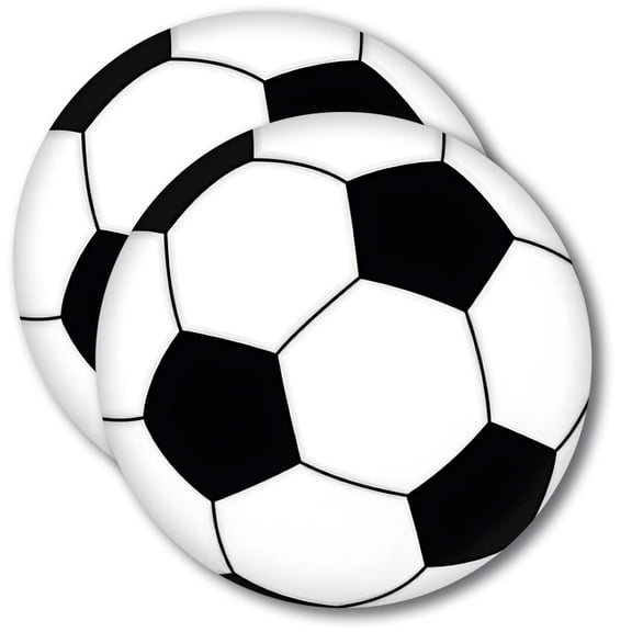 Magnet Me Up Soccer Sports Magnet Decal, 5 Inch Round, 2 Pack, Goal Getter