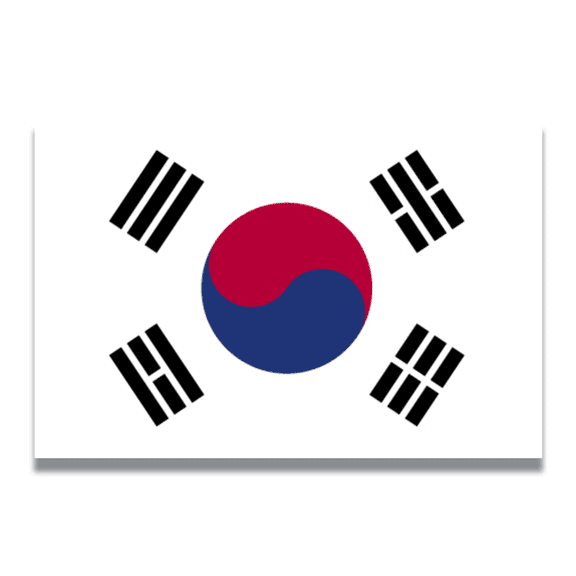 Magnet Me Up South Korean Flag Vinyl Automotive Magnet Decal, 4x6 Inches