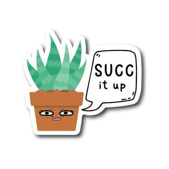Magnet Me Up Succ It Up Cute Funny Plant Succulent Magnet Decal, 5 inches, Heavy Duty Automotive Magnet For Car Truck SUV Or Any Other Magnetic Surface