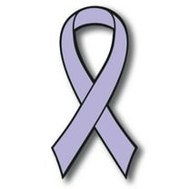 Magnet Me Up Support All Cancer Awareness Lavender Ribbon Magnet Decal, 3.5x7 In, Vinyl Automotive Magnet