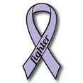 thumbnail image 1 of Magnet Me Up Support All Cancer Fighter Lavender Ribbon Magnet Decal, 3.5x7 In, Vinyl Automotive Magnet, 1 of 7