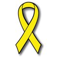 thumbnail image 1 of Magnet Me Up Support Bladder Cancer Awareness Yellow Ribbon Magnet Decal, 3.5x7 In, Vinyl Automotive Magnet, 1 of 7