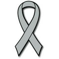 thumbnail image 1 of Magnet Me Up Support Brain Cancer Awareness Grey Ribbon Magnet Decal, 3.5x7 In, Vinyl Automotive Magnet, 1 of 2