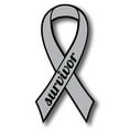 thumbnail image 1 of Magnet Me Up Support Brain Cancer Survivor Grey Ribbon Magnet, 3.5x7 In, Vinyl Automotive Magnet, 1 of 7