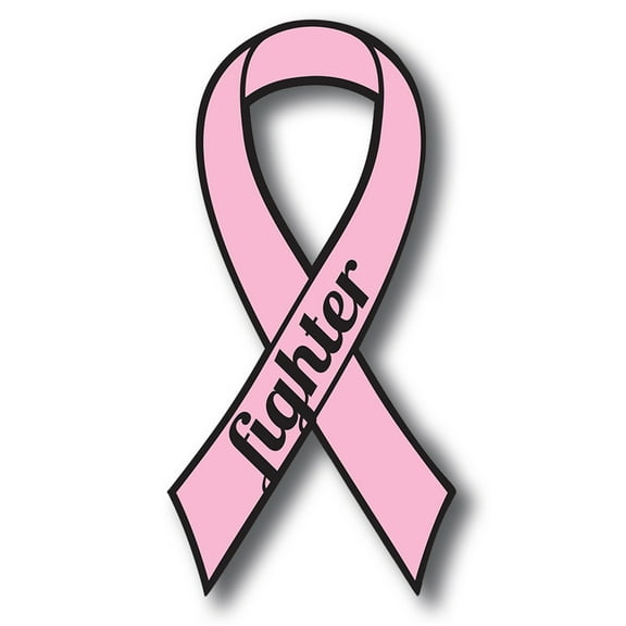 Magnet Me Up Support Breast Cancer Fighter Pink Ribbon Magnet Decal, 3.5x7 In, Vinyl Automotive Magnet