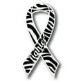 thumbnail image 1 of Magnet Me Up Support Carcinoid Cancer Fighter Zebra Ribbon Magnet Decal, 3.5x7 In, Vinyl Automotive Magnet, 1 of 7