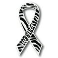 thumbnail image 1 of Magnet Me Up Support Carcinoid Cancer Survivor Zebra Ribbon Magnet Decal, 3.5x7 In, Vinyl Automotive Magnet, 1 of 7