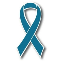 Magnet Me Up Support Cervical and Ovarian Cancer Awareness Teal Ribbon Magnet Decal, 3.5x7 In, Vinyl Automotive Magnet