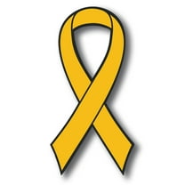 Magnet Me Up Support Childhood Cancer Awareness Gold Ribbon Magnet Decal, 3.5x7 In, Vinyl Automotive Magnet