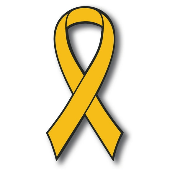 Magnet Me Up Support Childhood Cancer Awareness Gold Ribbon Magnet Decal, 3.5x7 In, Vinyl Automotive Magnet