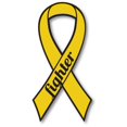 thumbnail image 1 of Magnet Me Up Support Childhood Cancer Fighter Gold Ribbon Magnet Decal, 3.5x7 In, Vinyl Automotive Magnet, 1 of 2