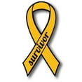 thumbnail image 1 of Magnet Me Up Support Childhood Cancer Survivor Gold Ribbon Magnet Decal,3.5x7 In, Vinyl Automotive Magnet, 1 of 7