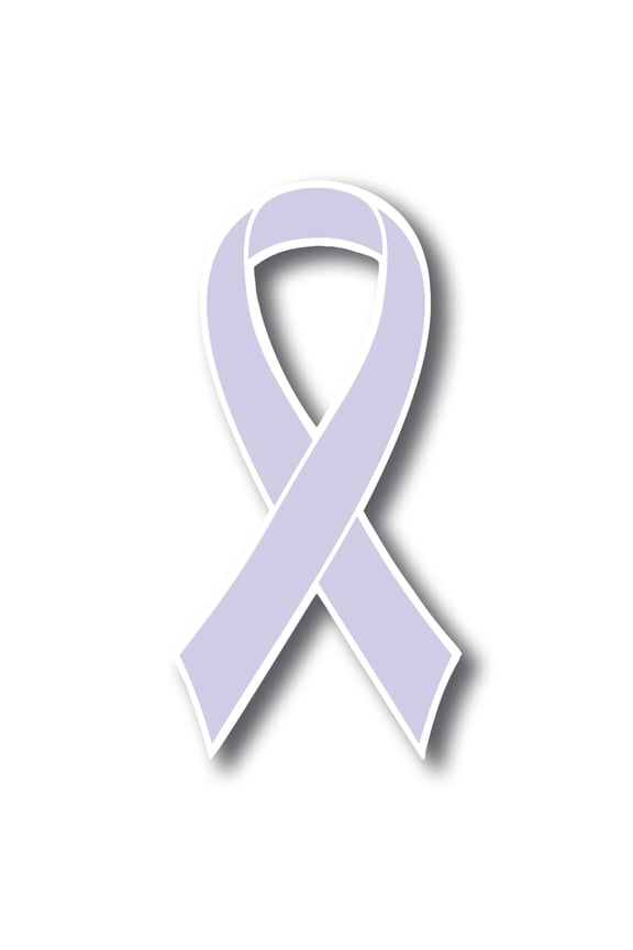 Support Esophageal and Stomach Cancer Awareness Periwinkle Ribbon Magnet Decal, Vinyl Automotive Magnet
