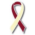 thumbnail image 1 of Magnet Me Up Support Head and Neck Cancer Awareness Burgundy and Ivory Ribbon Magnet Decal, 3.5x7 In, Vinyl Automotive Magnet, 1 of 7