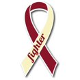 thumbnail image 1 of Magnet Me Up Support Head and Neck Cancer Fighter Burgundy and Ivory Ribbon Magnet Decal, 3.5x7 In, Vinyl Automotive Magnet, 1 of 2