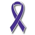 thumbnail image 1 of Magnet Me Up Support Hodgkins Lymphoma and Testicular Cancer Awareness Violet Ribbon Magnet Decal, 3.5x7 In, Vinyl Automotive Magnet, 1 of 7