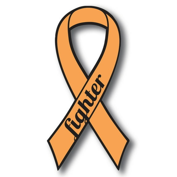 Magnet Me Up Support Leukemia and Kidney Cancer Fighter Orange Ribbon Magnet Decal, 3.5x7 In, Vinyl Automotive Magnet