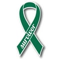 thumbnail image 1 of Magnet Me Up Support Liver Cancer Survivor Green Ribbon Magnet Decal, 3.5x7 In, Vinyl Automotive Magnet, 1 of 7